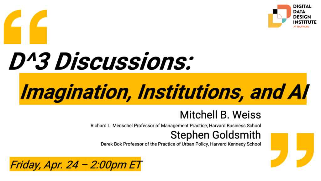 D^3 Discussions Imagination, Institutions, and AI cover